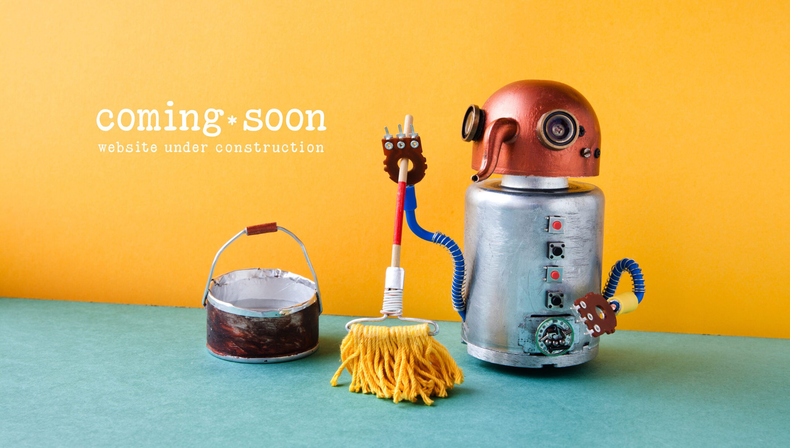 Web,Site,Under,Construction,Coming,Soon,Template,Page.,Robot,Washer